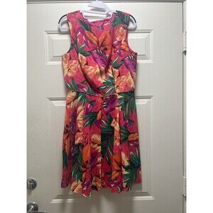 ABS Dress Collection Coquette  Fairycore Floral Waist Fit Flare Dress Sz 8